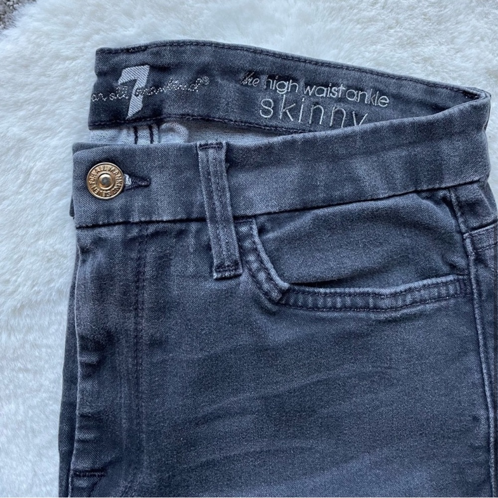 7 For Mankind High Waist Ankle Skinny Jeans 29